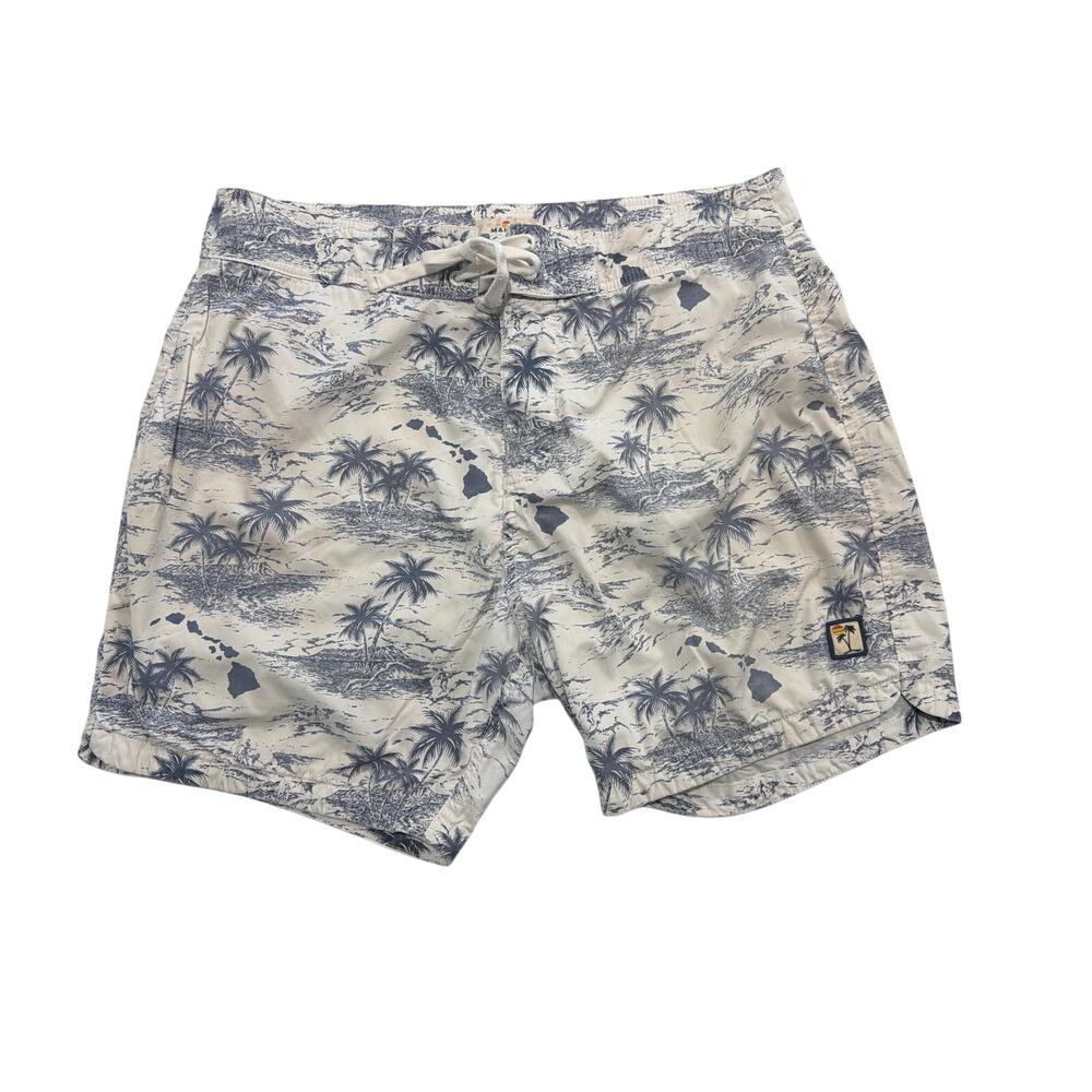 Marine Layer Men's Shorts Sz 33 x 5.5" Tropical Hawaiian Print Beach gorpcore